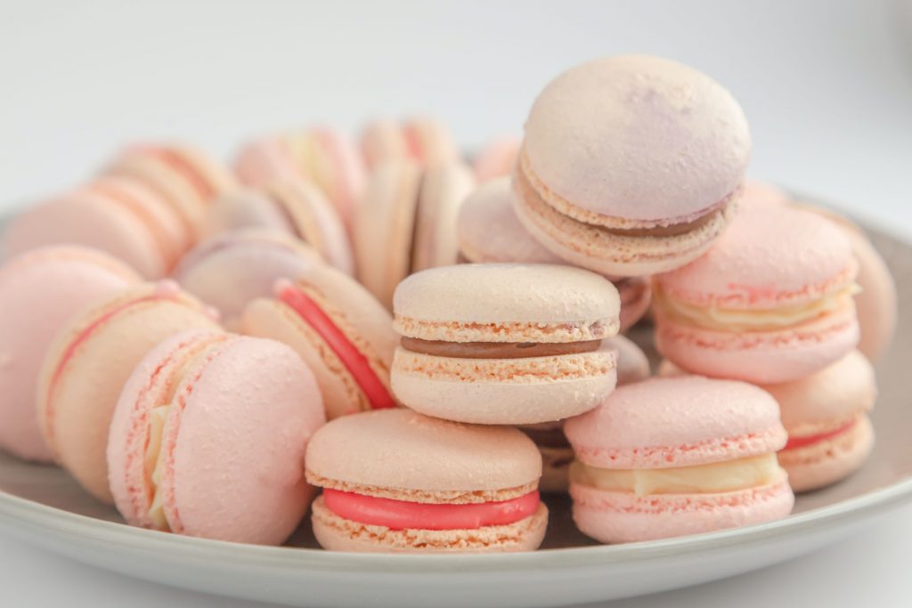 macarons roses